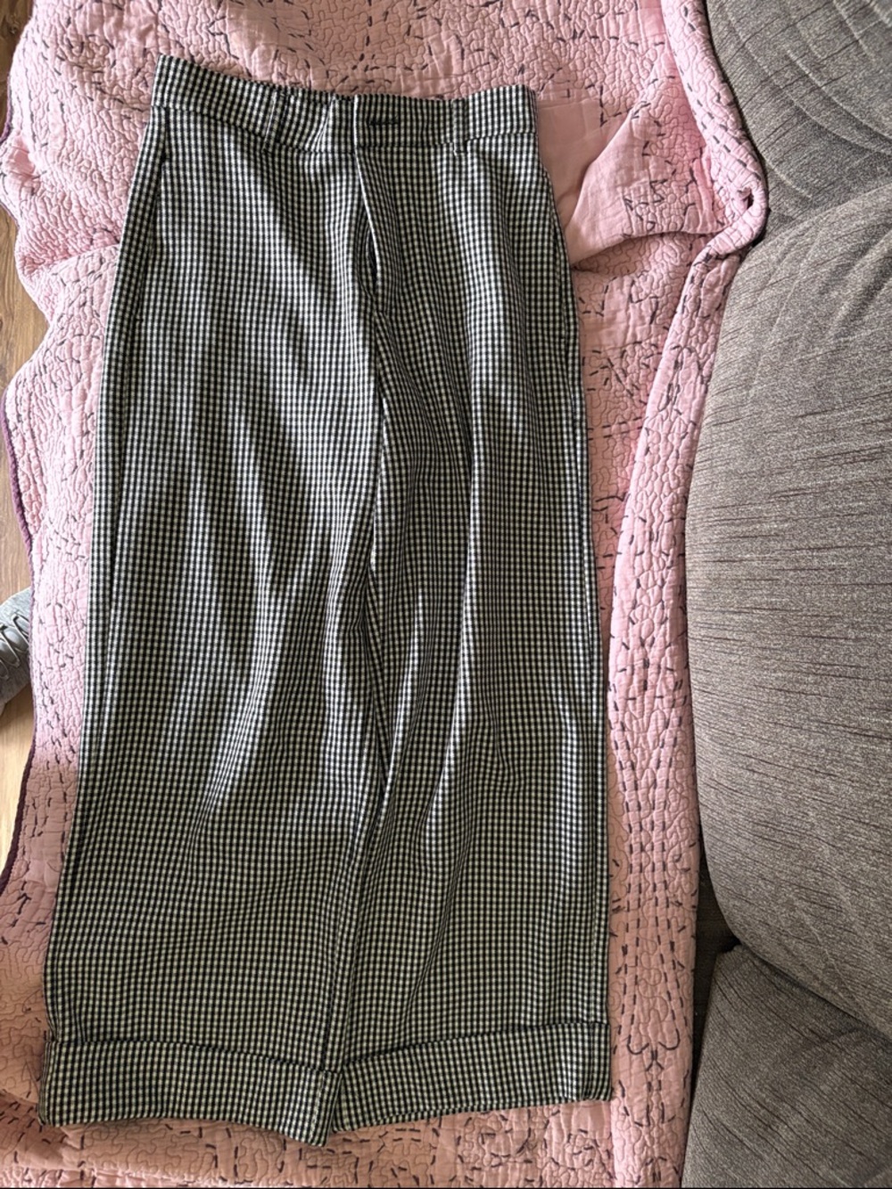 Zara Black & White houndstooth Pants